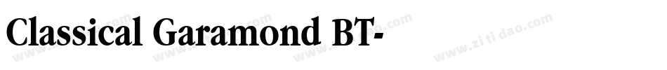 Classical Garamond BT字体转换